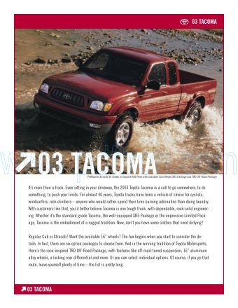  Toyota Tacoma 2003....