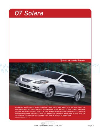  Toyota Solara 2007....
