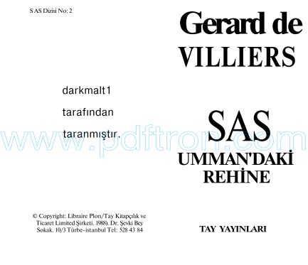 Cover of Gerard De Williers - 86 (Ozel) Ummandaki Rehine.pdf
