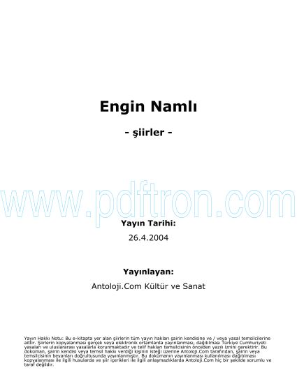 Cover of Engin Namli - Şiirleri.pdf