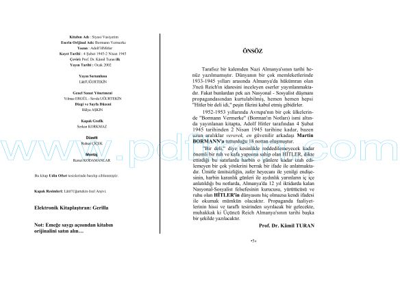 Cover of Adolf Hitler- Siyasi Vasiyetim.pdf
