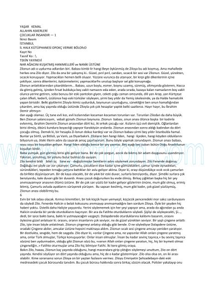 Cover of Yaşar Kemal - Allah’İn Askerleri.pdf