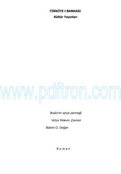 Cover of Victor Pelevin - Buda'nin Serce Parmagi.pdf