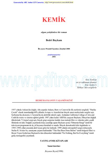 Cover of Bedri Baykam - Kemik.pdf