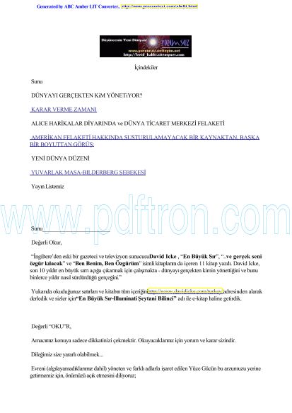 Cover of David Icke - En Büyük Sır - İlluminati Şeytani Bilinci.pdf