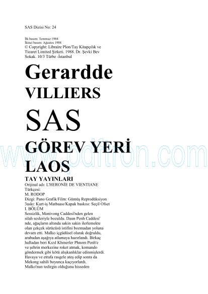 Cover of Gerard De Williers - 25 Gorev Yeri Laos.pdf
