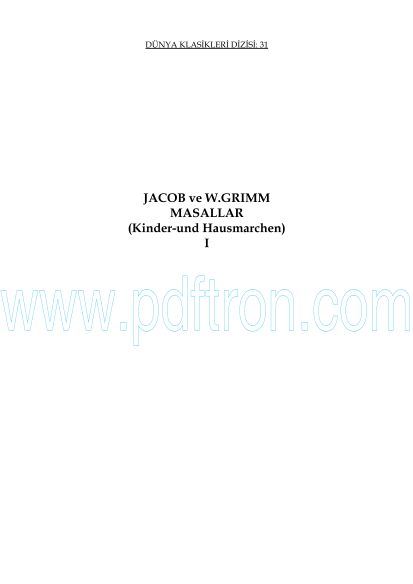 Cover of Grimm Kardesler - Grimm Masallari 1.pdf