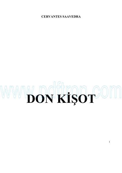 Cover of Cervantes Saavedra - Don Kisot.pdf