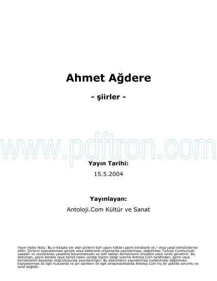 Cover of Ahmet Agdara - Şiirleri.pdf
