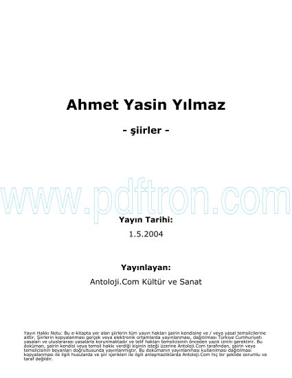 Cover of Ahmet Yasin Yilmaz Şiirleri.pdf