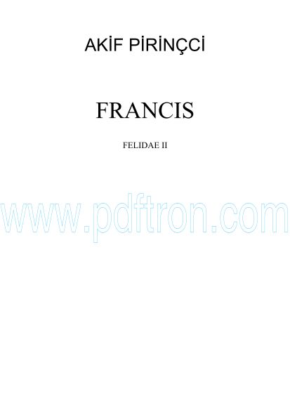 Cover of Akif Pirinççi - Felidae II.pdf