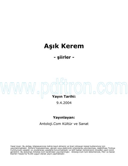 Asik Kerem - Şiirle...
