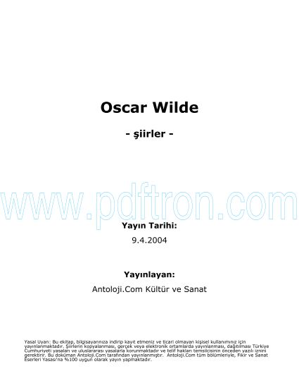 Cover of Oscar Wilde Şiirleri.pdf